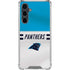 NFL Carolina Panthers White Striped Galaxy S23 FE Clear Case