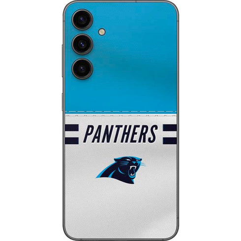NFL Carolina Panthers White Striped Galaxy S23 FE Skin