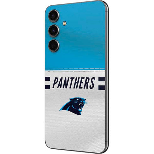 NFL Carolina Panthers White Striped Galaxy S23 FE Skin