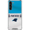 NFL Carolina Panthers White Striped Galaxy S23 Plus Clear Case