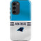 NFL Carolina Panthers White Striped Galaxy S23 Plus Pro Case