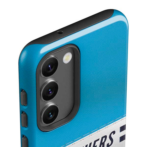 NFL Carolina Panthers White Striped Galaxy S23 Plus Pro Case