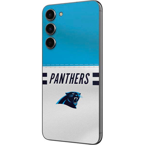 NFL Carolina Panthers White Striped Galaxy S23 Plus Skin