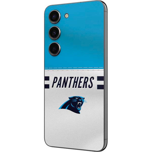 NFL Carolina Panthers White Striped Galaxy S23 Skin