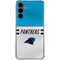 NFL Carolina Panthers White Striped Galaxy S24 Clear Case