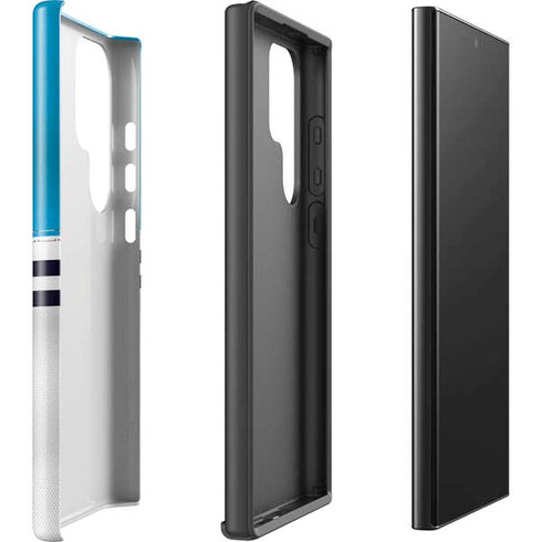 NFL Carolina Panthers White Striped Galaxy S24 Ultra Impact Case