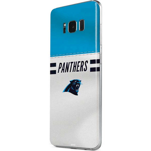 NFL Carolina Panthers White Striped Galaxy S8 Plus Skin