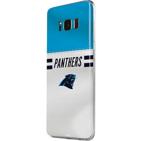 NFL Carolina Panthers White Striped Galaxy S8 Skin