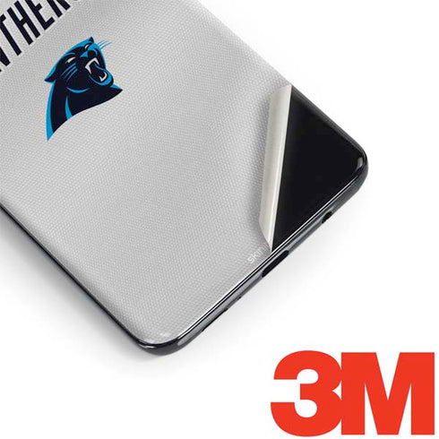 NFL Carolina Panthers White Striped Galaxy S9 Plus Skin