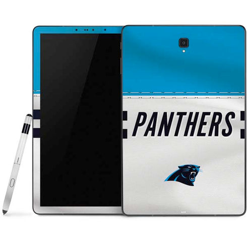 NFL Carolina Panthers White Striped Samsung Galaxy Tab Skin