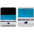 NFL Carolina Panthers White Striped Galaxy Z Flip4 5G Skin