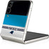 NFL Carolina Panthers White Striped Galaxy Z Flip4 5G Skin