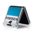 NFL Carolina Panthers White Striped Galaxy Z Flip5 5G Clear Case