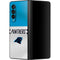 NFL Carolina Panthers White Striped Galaxy Z Fold3 5G Skin