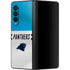 NFL Carolina Panthers White Striped Galaxy Z Fold3 5G Skin