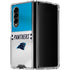 NFL Carolina Panthers White Striped Galaxy Z Fold4 5G Clear Case