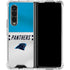 NFL Carolina Panthers White Striped Galaxy Z Fold4 5G Clear Case