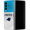 NFL Carolina Panthers White Striped Galaxy Z Fold4 5G Skin