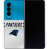 NFL Carolina Panthers White Striped Galaxy Z Fold4 5G Skin