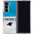 NFL Carolina Panthers White Striped Galaxy Z Fold5 5G Clear Case