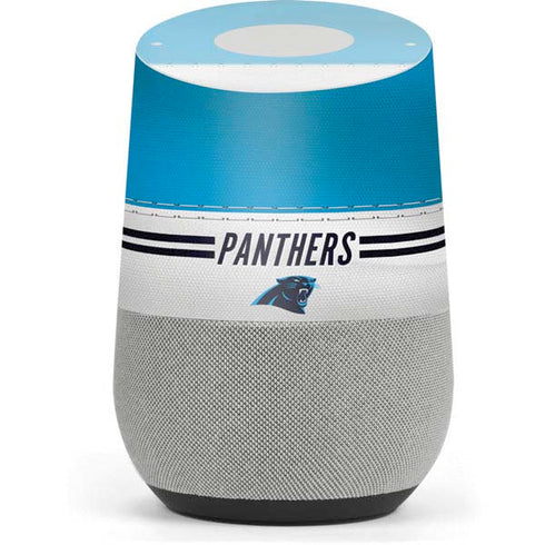NFL Carolina Panthers White Striped Google Home Skin