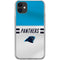 NFL Carolina Panthers White Striped iPhone 11 Clear Case