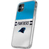 NFL Carolina Panthers White Striped iPhone 11 Clear Case