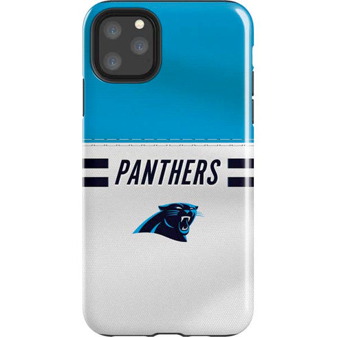 NFL Carolina Panthers White Striped iPhone 11 Pro Max Impact Case