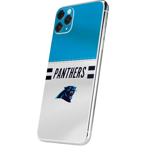 NFL Carolina Panthers White Striped iPhone 11 Pro Max Skin