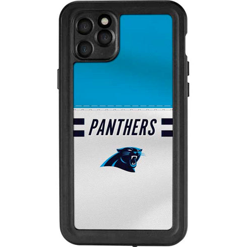 NFL Carolina Panthers White Striped iPhone 11 Pro Max Waterproof Case