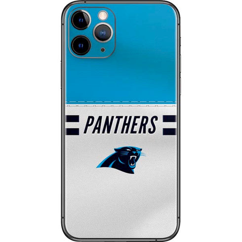 NFL Carolina Panthers White Striped iPhone 11 Pro Skin