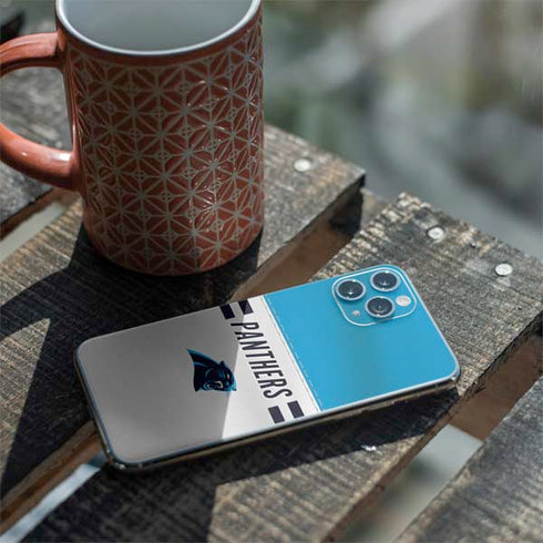 NFL Carolina Panthers White Striped iPhone 11 Pro Skin