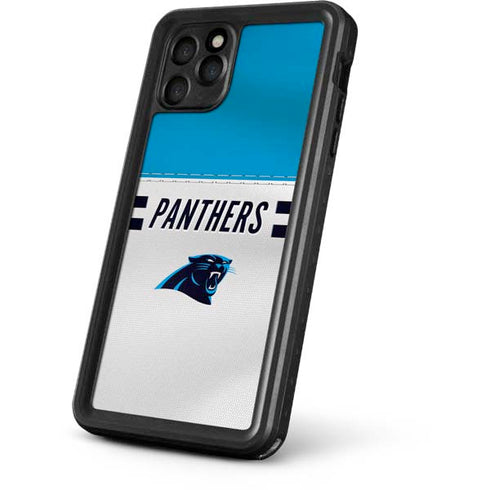 NFL Carolina Panthers White Striped iPhone 11 Pro Waterproof Case