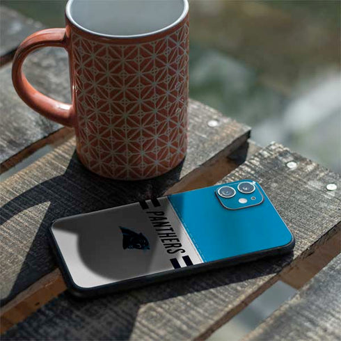 NFL Carolina Panthers White Striped iPhone 11 Skin