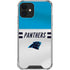 NFL Carolina Panthers White Striped iPhone 12 Clear Case