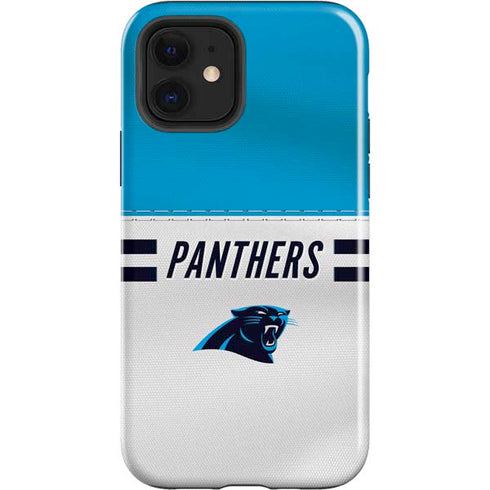 NFL Carolina Panthers White Striped iPhone 12 Impact Case
