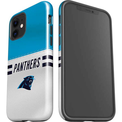 NFL Carolina Panthers White Striped iPhone 12 Impact Case