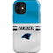NFL Carolina Panthers White Striped iPhone 12 Mini Impact Case