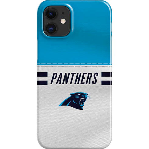 NFL Carolina Panthers White Striped iPhone 12 Mini Lite Case