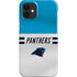 NFL Carolina Panthers White Striped iPhone 12 Mini Lite Case