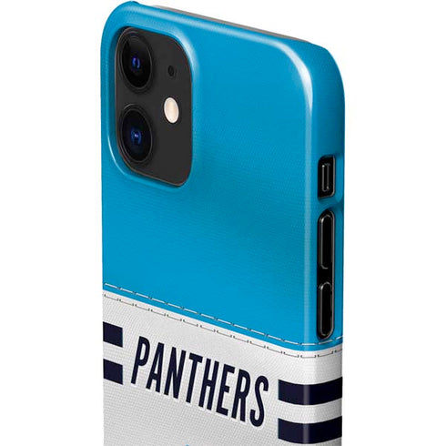 NFL Carolina Panthers White Striped iPhone 12 Mini Lite Case