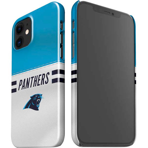 NFL Carolina Panthers White Striped iPhone 12 Mini Lite Case