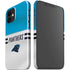 NFL Carolina Panthers White Striped iPhone 12 Mini Lite Case