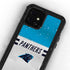 NFL Carolina Panthers White Striped iPhone 12 Mini Waterproof Case