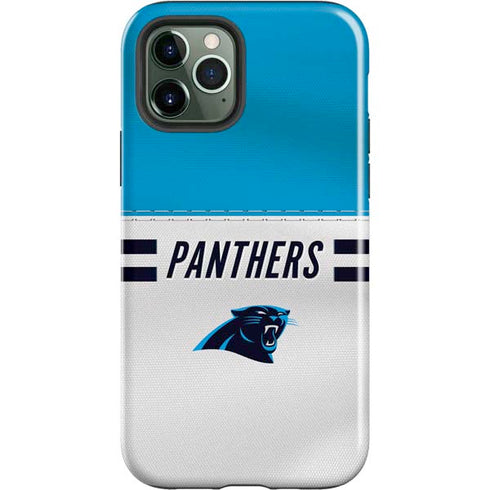 NFL Carolina Panthers White Striped iPhone 12 Pro Impact Case