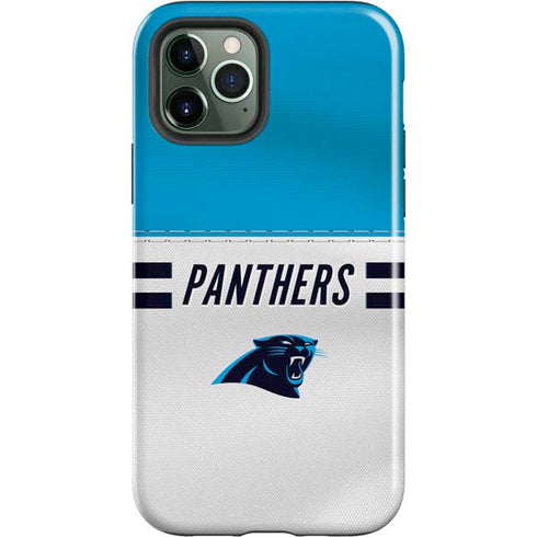 NFL Carolina Panthers White Striped iPhone 12 Pro Max Impact Case