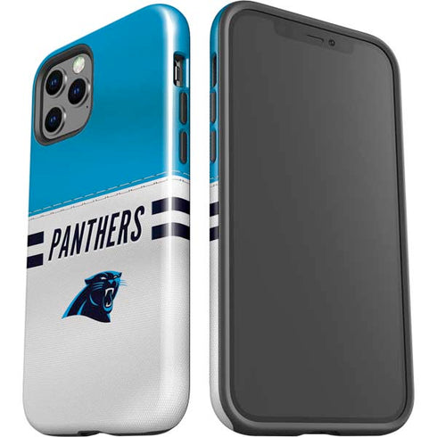 NFL Carolina Panthers White Striped iPhone 12 Pro Max Impact Case