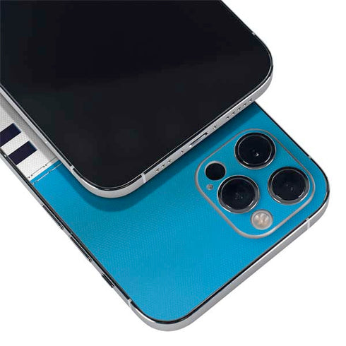 NFL Carolina Panthers White Striped iPhone 12 Pro Skin