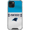 NFL Carolina Panthers White Striped iPhone 13 Mini Clear Case