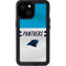 NFL Carolina Panthers White Striped iPhone 13 Mini Waterproof Case